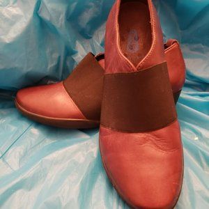 Wolky Womens Brown Black Leather Slip On Casual Chunky Shoes EUR 39 US S…